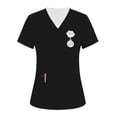 thumbnail image 2 of Hearthz S-5XL Under Scrubs for Women Plus Size V Neck Short Sleeve Nurses Working Uniforms with Pocket, 2 of 5