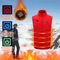 Feancey Mens Heated Vest 2024 Unisex 9 Zones Electric Heating Jackets