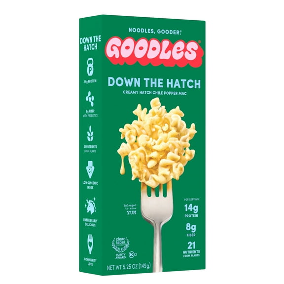 Goodles Mac & Cheese Down the Hatch Noodles, Cheddar Chile Popper, Fusilli, Shelf-Stable, 5.25 oz