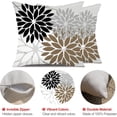 thumbnail image 6 of Outdoor Throw Pillow Covers 16x16 Inch Set of 2 Waterproof Spring Summer Geometric Elegant Black Brown Outdoor Pillow Covers for Patio Funiture Garden Couch 158G16, 6 of 6