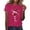 Hot Pink, variant on Women Christmas Graphic Shirt Fashion Casual Tops Short Sleeve Crew Neck Tee T Shirt Christmas Print Loose Top,Hot Pink,S