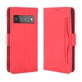 thumbnail image 1 of Case for Google Pixel 6 Pro Cover Adjustable Detachable Card Holder Magnetic closure Leather Wallet Case - Red, 1 of 5
