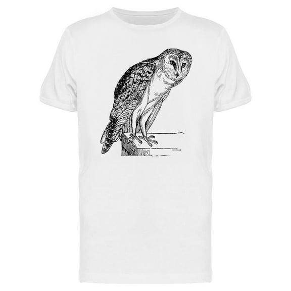 Vintage Owl Design T-Shirt Men -Image by Shutterstock, Male Large