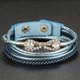 thumbnail image 2 of Pulsera envuelta de múltiples capas para mujer, pulsera con colgante de lazo de diamantes de imitación, joyería (azul cielo), 2 of 3