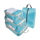 thumbnail image 1 of Qarigey 4 paquetes/lote viaje con facilidad usando cubos de embalaje de compresión de viaje fáciles de empacar y viajar Envolturas para manijas de equipaje azul, 1 of 6