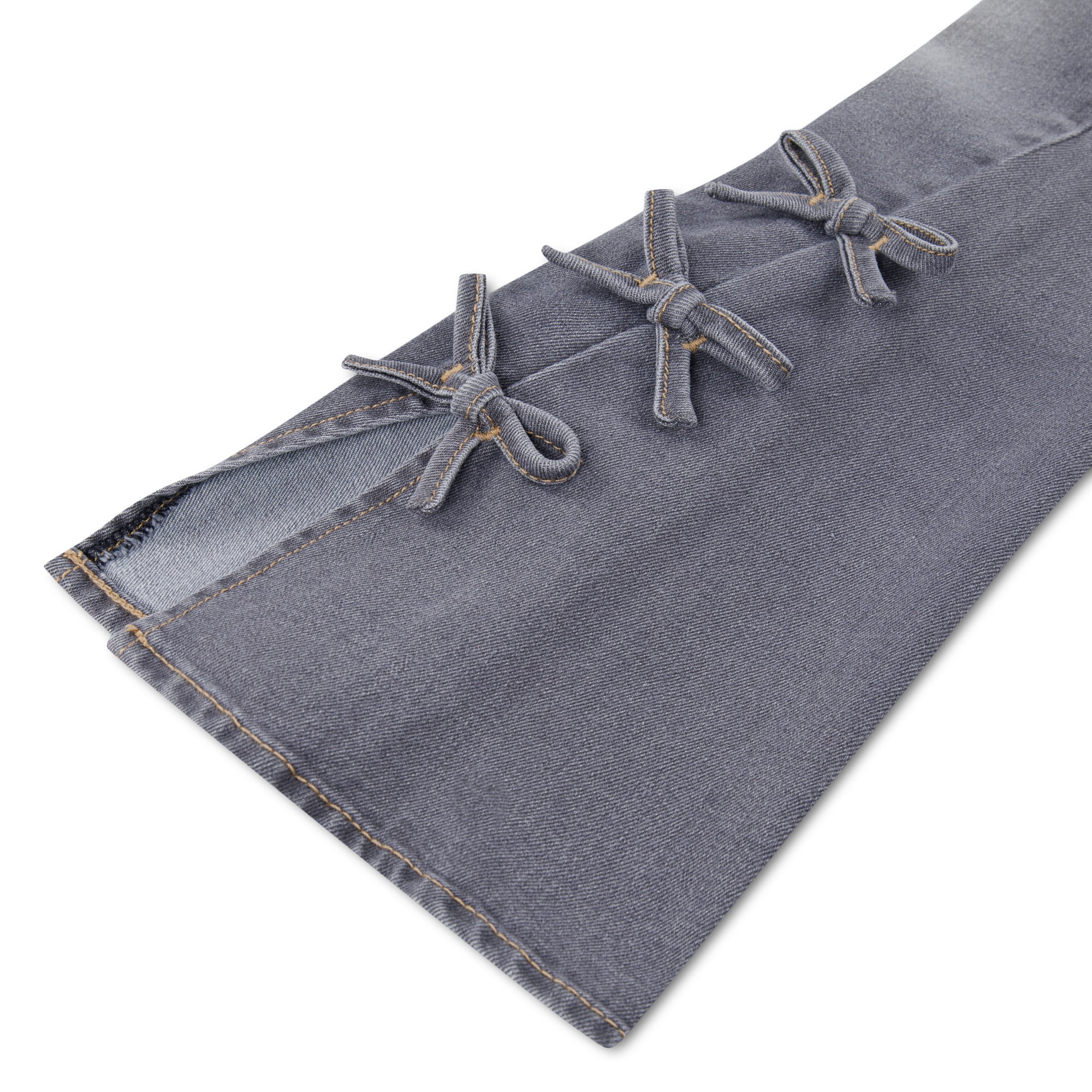 Levi Strauss Signature Girls Seamed Flare with Bows Jeans, Sizes 5-18