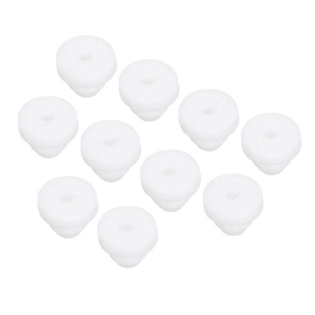 10 Piezas de tapón de grommet de goma de presión, diámetro de 4.5 mm, ID 2 mm, sellado anti-rayones para caja eléctrica, blanco