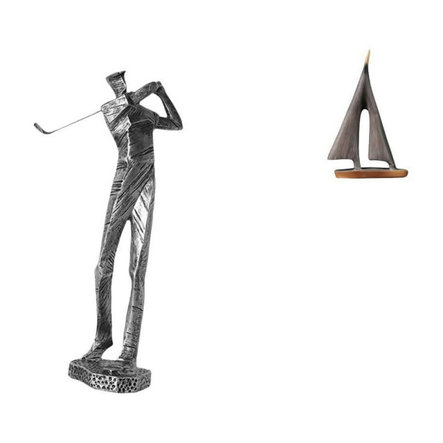 Figura de golfista,Estatua de golfista de resina,figura de golfista,decoración del hogar,Escultura de velero,Estatua de velero Decoración de velero Barco de vela,Figura de velero modelo