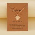 thumbnail image 4 of Goldtone Star Sign Zodiac Circular Pendant Necklace, 4 of 11