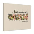 thumbnail image 2 of Scripture Walls Proverbs 31:26 She Speaks With Wisdom Flowers Bible Verse Canvas Christian Wall Art Ready to Hang Unframed, 2 of 17