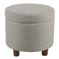 thumbnail image 5 of HomePop Round Storage Ottoman, Multiple Colors, 5 of 7