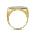 thumbnail image 2 of 10kt Yellow Gold Mens Round Diamond Rectangle Cluster Ring 2-3/4 Cttw, 2 of 2