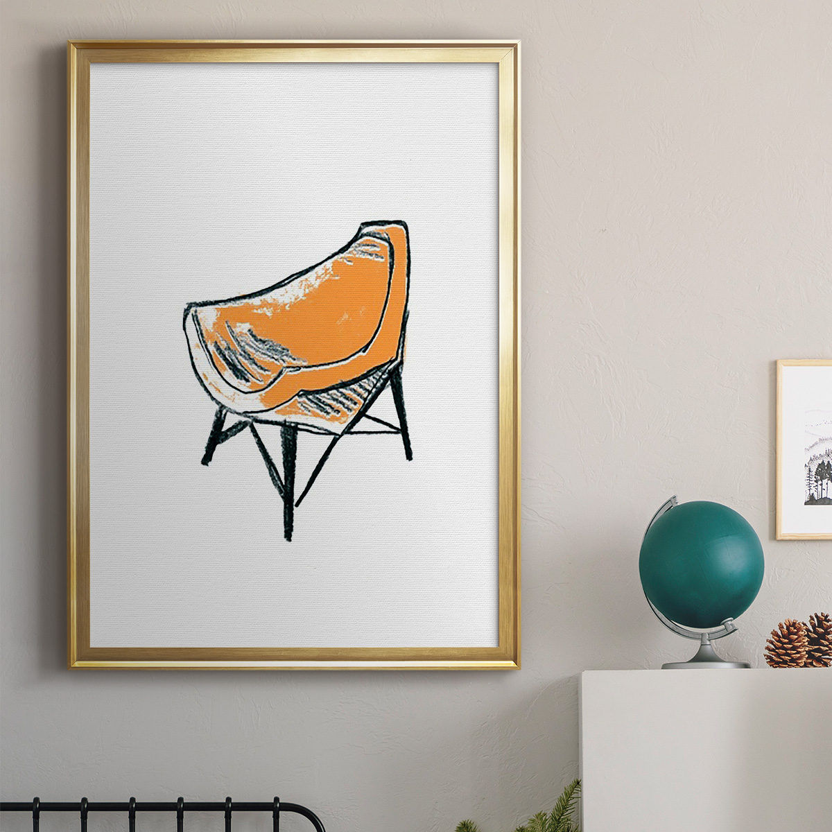 Take a Seat XII Premium Framed Print, in Gold, Black, or Silver - Ready to Hang