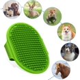 thumbnail image 5 of (Rosa Verde) Paquete de 2 cepillos de baño de goma de silicona con correa ajustable Cepillo de ducha para mascotas Cepillo de masaje para cachorros, 5 of 5