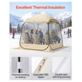 thumbnail image 6 of Pop Up Sports Tent 72x72”, Clear Bubble Tent for 2-4 Person, Waterproof Outdoor Pod with Floor Mat & Cover, Garden Igloo Dome Tent for Camping Fishing, 6 of 9