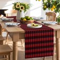 thumbnail image 3 of Burlap Table Runner 70 Inches Long,Christmas Farm Red Black Buffalo Gingham Non-Slip Kitchen Table Runners for Dining Room Everyday Use Party Table Decorations Rustic Classic Check, 3 of 9