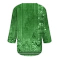 thumbnail image 5 of Patlollav 3/4 Sleeve Shirt for Women's Fashion Printed T-Shirt Mid-Length 3/4 Sleeves Blouse Round Neck Casual Tops, 5 of 6