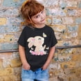 thumbnail image 2 of Tfken Toddler Girl Kids T-Shirts Crew Neck Short Sleeve Tops Rabbit Print Fashion Summer Girls Tee Pink Size 2-3 Years, 2 of 3