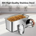 thumbnail image 3 of Dog Food Storage Container Stainless Steel with Scoop, 16 LB /11 LB Airtight Pet Metal Food Storage Bin, Cat Food Container for Dry Dog, Cat Food, Bird Seed, Keep Food Fresh, Brown, 3 of 7