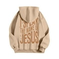 thumbnail image 5 of Christian Hoodies for Women 2025 I Speak The Name Of Jesus Hoodie with Pockets Hooded Sweatshirt Women Pullover, 5 of 6