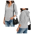 thumbnail image 3 of Airmenty Womens Full Zip Up Hoodie Lightweight Hooded Casual Long Sleeve Hoodie Jackets Sweatshirt with Pockets S-2XL, 3 of 7