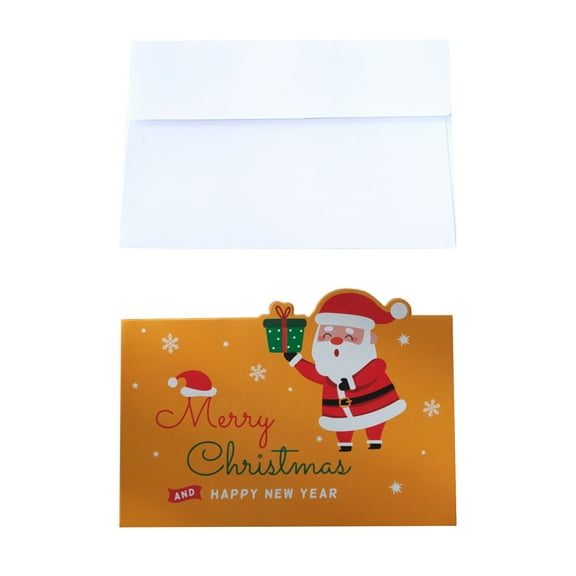 Grrvtrz Christmas Greeting Cards with Envelopes and Stickers 10 Pack Glitter Christmas Cards with Envelopes Christmas Greeting Cards Father Christmas Snowman,Decoration Supplies,Home Decor