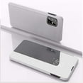 thumbnail image 2 of for Samsung Galaxy A72 Makeup Mirror Phone Case, Luxury Mirror Design Clear View Smart Window Screen Display Case Support Wireless Charging Flip Phone Cover For Samsung Galaxy A72 5G QH Silver, 2 of 10
