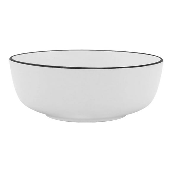 Tazón Chefmaker con Filo Negro 15 cm Cerámica Blanco