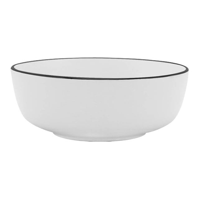 Tazón Chefmaker con Filo Negro 15 cm Cerámica Blanco