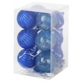 thumbnail image 3 of SLEETLY 28pk Blue Ornaments for Christmas Tree Holiday Xmas Decorations, Shatterproof Plastic 3.15 Balls, Icicles and Snowflakes, 3 of 4