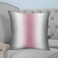 thumbnail image 4 of 24x24 Pillow Covers Set of 2, Pink Grey White Throw Pillow Covers Decorative Couch Cushion Case, Farmhouse Ombre Color Modern Simple Microfiber Square Pillowcases for Bedroom Car Living Room, 4 of 7