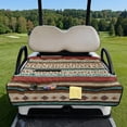 thumbnail image 3 of COEQINE Golf Cart Seat Cover with Carry Handle for Storage, Fits for EZGO Yamaha Club Car (51.2x30.3 Inches), with Quilted Padding & 4 Storage Pockets, Easy Wash, Leopard Print Ethnic Tribal, 3 of 8
