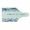 thumbnail image 1 of Watercolor Cutting Board, Blue Flowers and Branches with Leaves Natural Imagery Fine Art Theme, Tempered Glass Cutting and Serving Board, Wine Bottle Shape, Royal Blue Pale Blue, by Ambesonne, 1 of 1