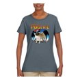 thumbnail image 1 of Wild Bobby, Cute Pug Life Living, Animal Lover, Women Graphic Tee, Charcoal, Medium, 1 of 4