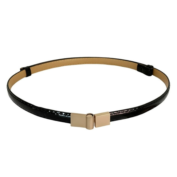 Prolriy Belts for Women, Women's Belt Women's Fine Decorative Dress Suit Sweater Waistband Leather Small Belt Womens Belt Black