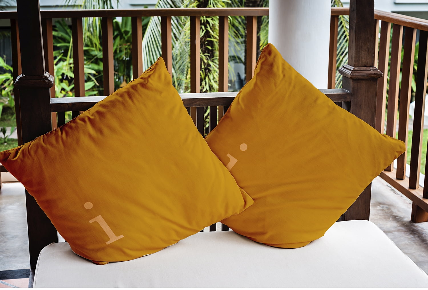Simply Daisy 16" x 16" Modern Monogram Indoor/Outdoor Polyester Throw Pillow, Autumn Gold