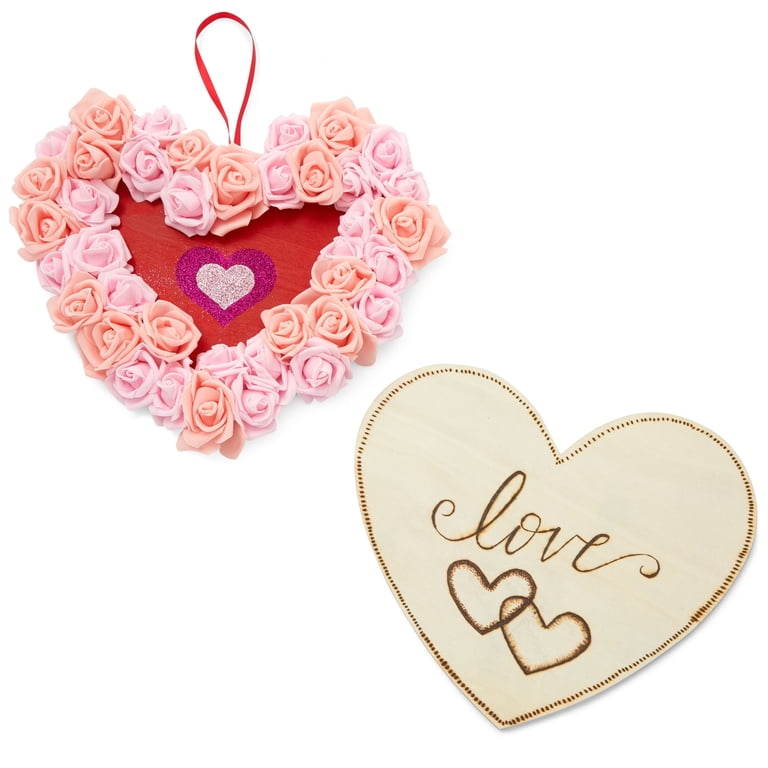 100 Pcs Unfinished Wooden Heart Cutouts - 2 Inch Blank Craft Hearts For DIY, Wedding, Valentine's Decor