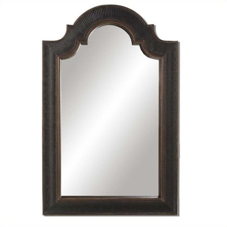 UPC 792977001769 product image for Uttermost Ribbed Arch Antique Wall Mirror in Black with Antique Gold Trim | upcitemdb.com