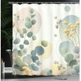 thumbnail image 3 of Ambesonne Eucalyptus Leaves Shower Curtain, Pastel Meadow, 69"Wx70"L, Laurel Green Blue Cream, 3 of 4