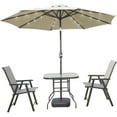 thumbnail image 2 of Patio Market Umbrella 9ft Solar Tilt Outdoor Garden Table Umbrella, 2 of 6