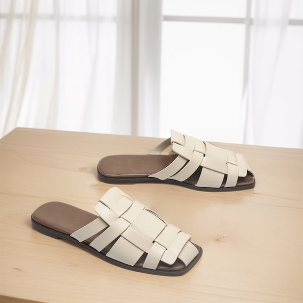 Sandalias planas para mujer antideslizantes sandalias de playa de verano transpirables para viajes al aire libre