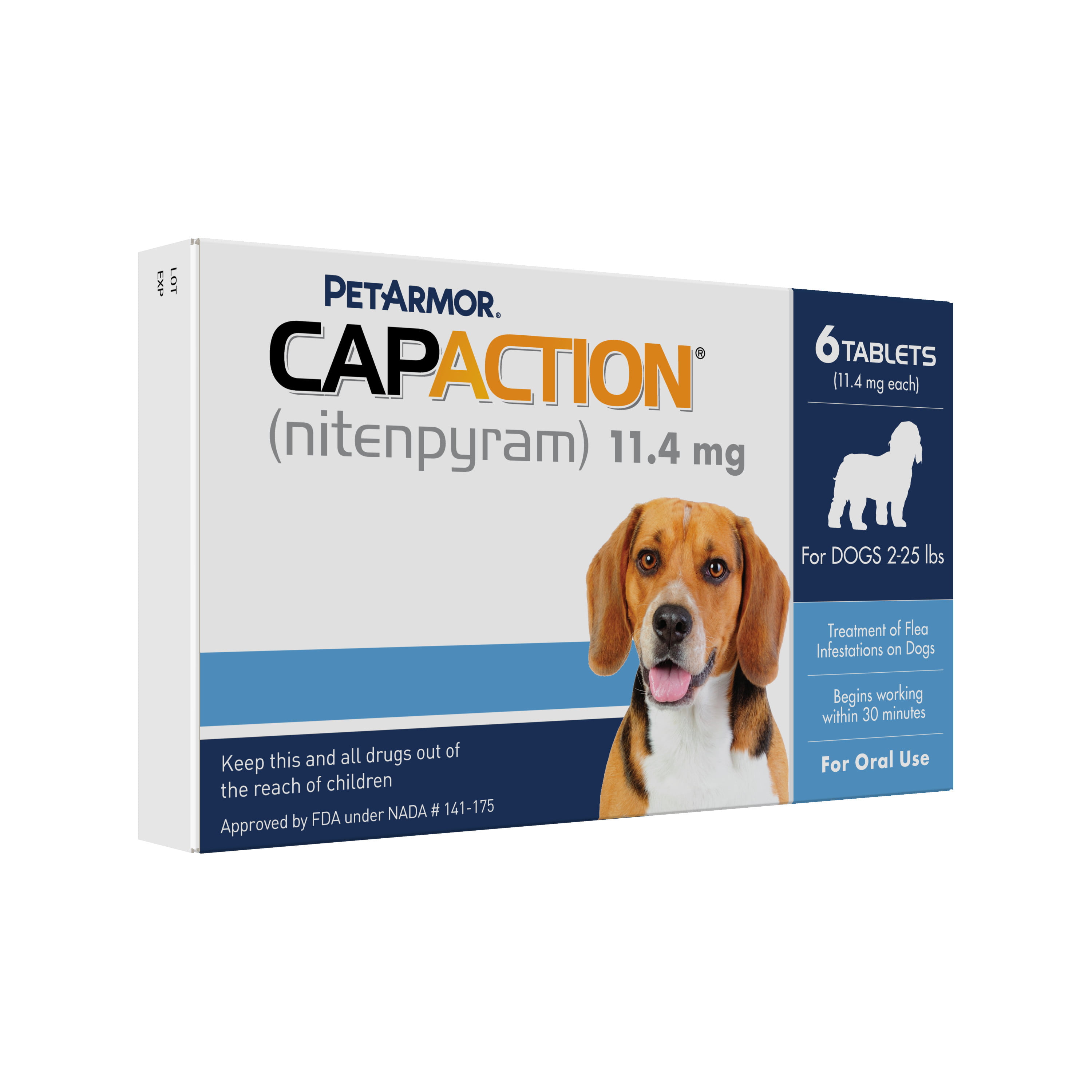 PETARMOR CAPACTION Fast-Acting Oral Flea Treatment for Small Dogs (2-25 lbs),  6 Doses, 11.4 mg - Walmart.com