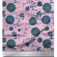 thumbnail image 1 of Soimoi Silk Fabric Floral Mandala Artistic Print Fabric by The Yard 42 Inch Wide, 1 of 1