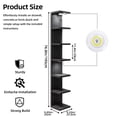 thumbnail image 2 of Fairy Black Wall Mounted Display Shelf with LED Lights, 7-Level Floating Storage Rack for Bedroom, Living Room, Closet Decor, 2 of 7