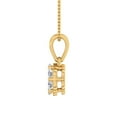 thumbnail image 2 of 1/2 Carat Diamond Cluster Pendant Necklace in 10k Yellow Gold - IGI Certified (Silver Chain Included), 2 of 3