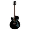 Luna FAU PHX BLK LEFTY Fauna Abalone Phoenix Acoustic Guitar With B-Band Preamp