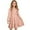 1Pink46, variant on CAIVO Kids Casual Dresses Elegant Long Sleeve Square Neck Ruffle Detail Smocked Waist Casual Party Dress For Girls Comfortable Everyday Wear Breathable Sundress