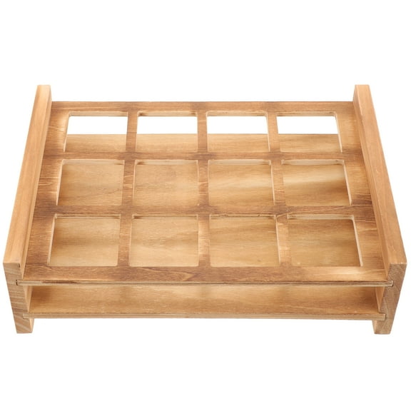Wooden Wine Glass Tray Rack Liquor Bar for Home Madera Cup Holder Plate