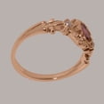thumbnail image 4 of LBG British Made 14k Rose Gold Natural Pink Tourmaline & Cultured Pearl Womens Promise Ring - 33 size options - Size 8.25, 4 of 8