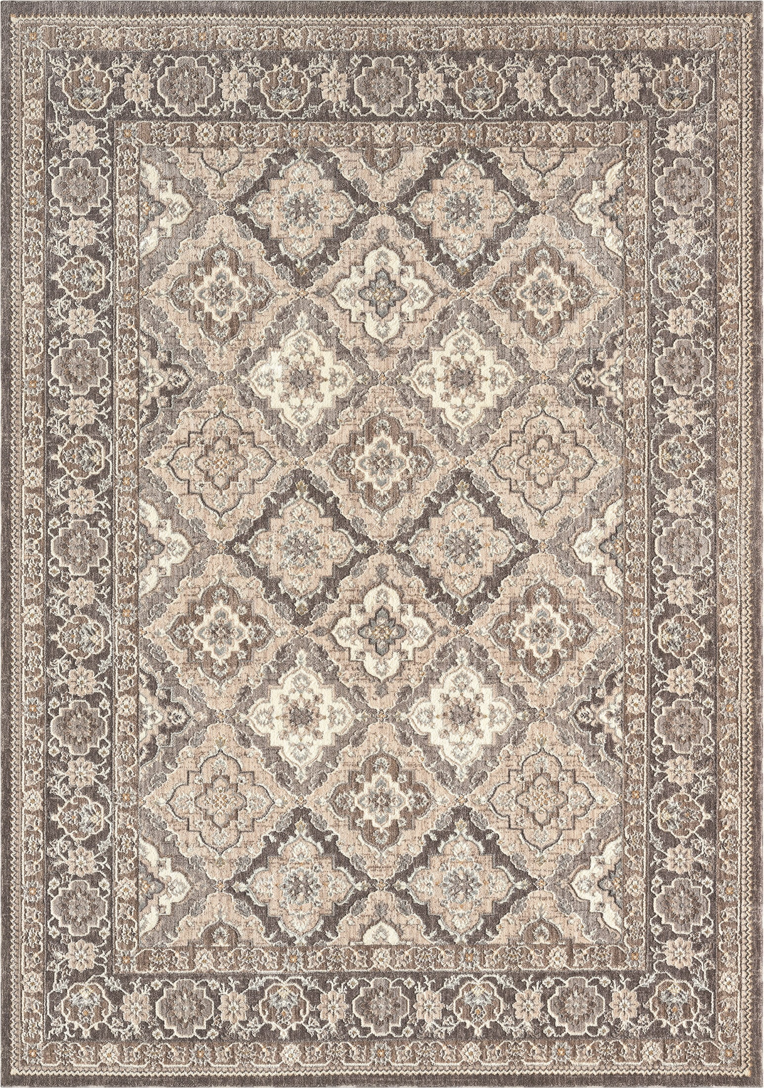 United Weavers Utopia Easton Oriental Border Area Rug, Grey, 9'10" x 13'2"